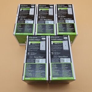 Lot Of 5 Jasco In-Wall Smart Dimmer Light Switch Z-Wave Plus Model 46565‎ NEW